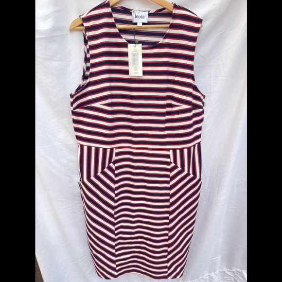 Sale NWT Leota Panel Dress in Cabana Stripe 1L - Picture 3 of 12